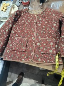 veste matelassée femme bordée de biais